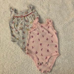 Bundle of 2 Flutter Sleeve Tank Bodysuits